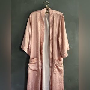 Satin pink robe